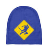 ninja crossing sign Baby Beanies