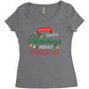 we wish you happy holidays &amp; merry christmas Women's Triblend Scoop T-shirt