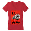 vintage tt race poster, ideal gift or birthday present Women's V-Neck T-Shirt