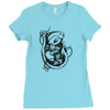 fish boat sea fishing Ladies Fitted T-Shirt