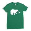 Bear Fishing Ladies Fitted T-Shirt