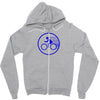 fast speed bicycle bike biking sport athlete geek gift idea tee shirt Zipper Hoodie