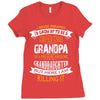 Super Cool Grandpa Of A Freaking Awesome Granddaughter Ladies Fitted T-Shirt