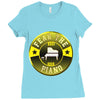 piano shirt fear the piano funny Ladies Fitted T-Shirt