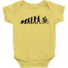 evolution of a cyclist mens black or blue cycling t shirt bike Baby Onesie