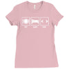 v1 eat sleep code Ladies Fitted T-Shirt