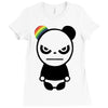 angry panda rainbow Ladies Fitted T-Shirt