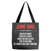 June Girl Hated By Many Tote Bags