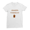grandpa powered by coffee Ladies Fitted T-Shirt