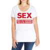 funny rude sex is not the answer, ideal birthday gift or present Ladies Curvy T-Shirt