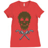 skull bullets Ladies Fitted T-Shirt