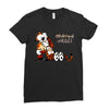 calvin hobbes Ladies Fitted T-Shirt