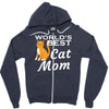 world's best cat mom Zipper Hoodie