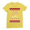 merry christmas ugly christmas sweater Ladies Fitted T-Shirt
