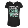 fishing fanatics1 Maternity Scoop Neck T-shirt