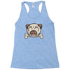 cute pug dog Racerback Tank