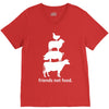 friends not food white V-Neck Tee