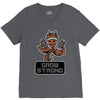 groot grow strong galaxy gym fitness mashup V-Neck Tee