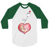 Mom and Baby are Connected to the Heart 3/4 Sleeve Shirt