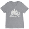 roughin' it roughing trailer camping camp V-Neck Tee
