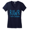 rawr (i'm a dinosaur) Women's V-Neck T-Shirt