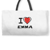 i love emma Weekender Totes