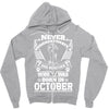 Never Underestimate Dog Rescuer Who Was Born October Zipper Hoodie