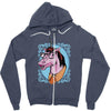 unicorn nerd graphic Zipper Hoodie