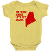 funny maine state Baby Bodysuit