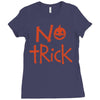 no trick pumpkin halloween Ladies Fitted T-Shirt