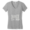 namaste in bed off shoulder Women's V-Neck T-Shirt