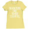 the more people i meet the more i love my dog Ladies Fitted T-Shirt
