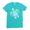 hawaiian turtle tribal art Ladies Fitted T-Shirt