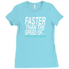 faster than the speed of something slower Ladies Fitted T-Shirt