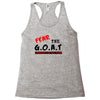 the goat white t shirt greatest of all time basketball baseball footba Racerback Tank