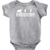 be nice to fat people bear chase funny pub joke Baby Onesie