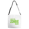 daddy's little zombie hunter Adjustable Strap Totes