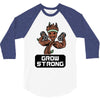 groot grow strong galaxy gym fitness mashup 3/4 Sleeve Shirt