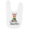 merry cristmas reindeer Baby Bibs