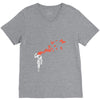 banksy headshot butterfly V-Neck Tee