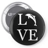 love dolphin Pin-back button