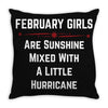 February Girls Throw Pillow