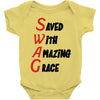 saved with amazing grace Baby Onesie