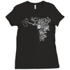 girl butterfly head Ladies Fitted T-Shirt