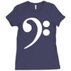 bass cleff funny Ladies Fitted T-Shirt