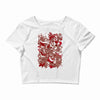 rood en wit Crop Top