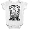 Never Underestimate Dog Rescuer Who Was Born January Baby Onesie