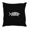 darwin'   fish Throw Pillow