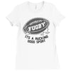 fugby it's a rucking good game Ladies Fitted T-Shirt