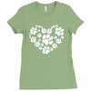 cat love paw Ladies Fitted T-Shirt